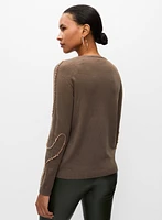 Bead Detail Long Sleeve Sweater