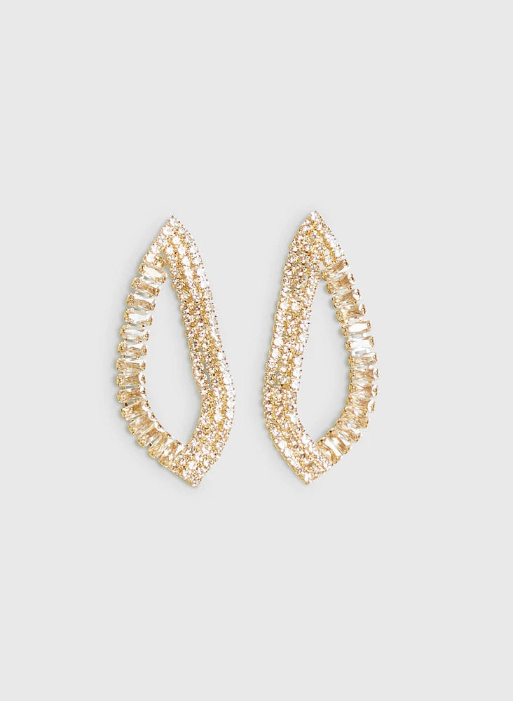 Crystal Loop Dangle Earrings