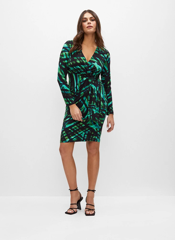 Joseph Ribkoff - Contrast Abstract Print Dress