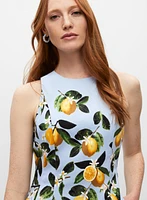 Lemon Print Sleeveless Dress