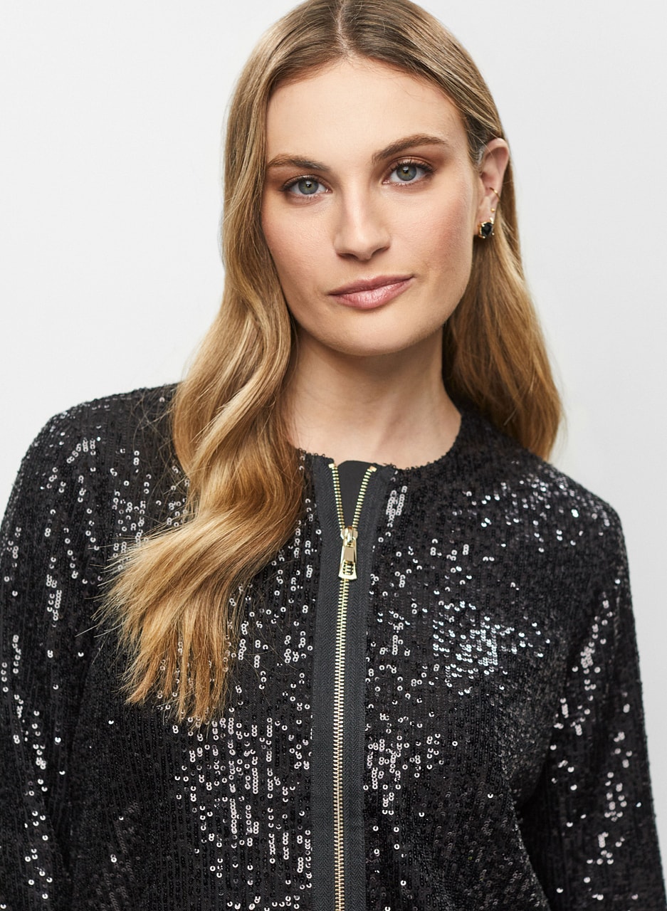 Sequin Bomber Jacket