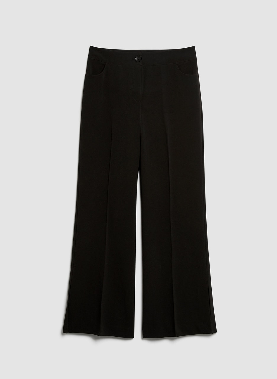 Slit Detail Wide Leg Pants