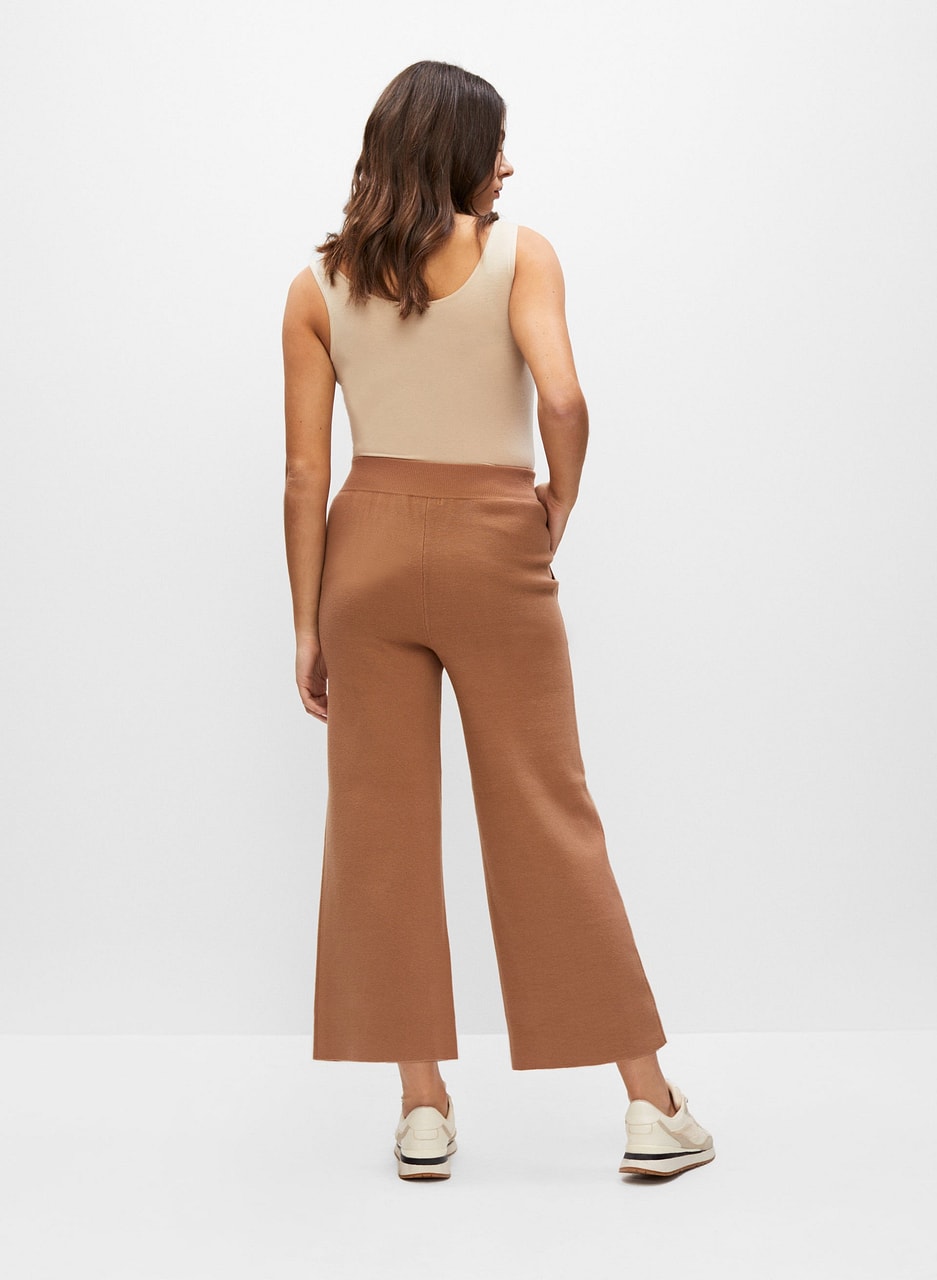 Knit Culotte Pull-On Pants