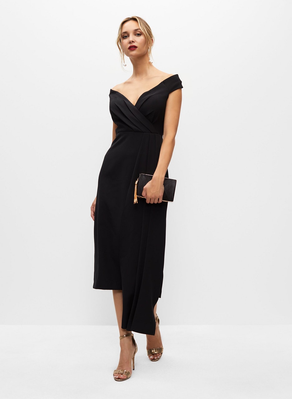 Eliza J - Wrapped Neckline Dress