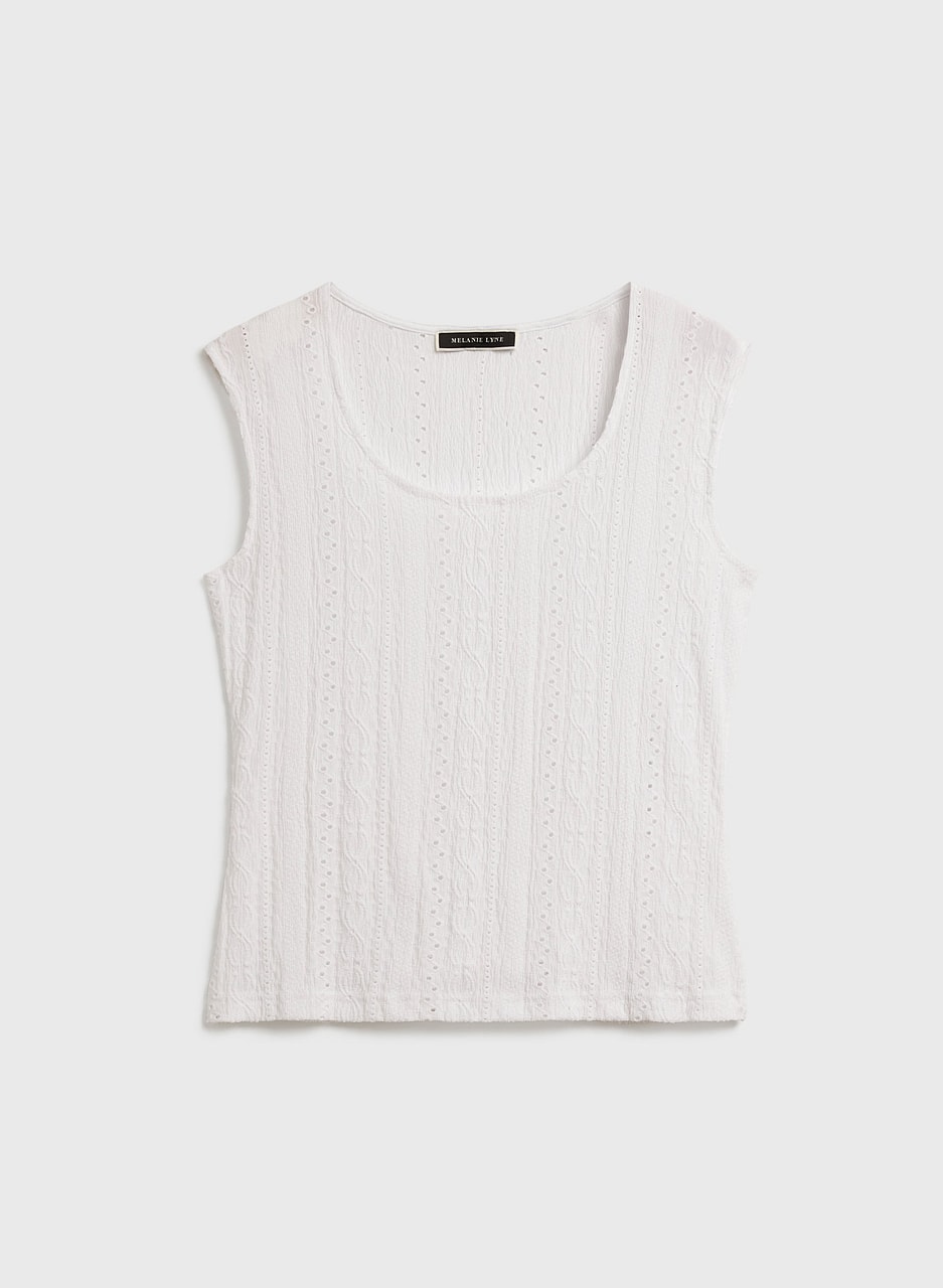 Eyelet Sleeveless Top