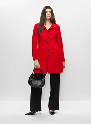 Medium-Length Button Front Trench Coat & Soho Pants