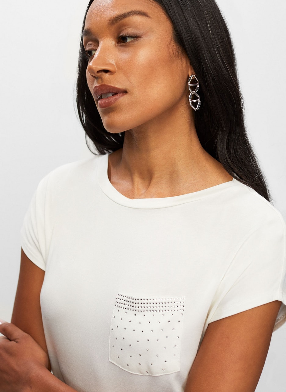 Essential Embellished Pocket Tee