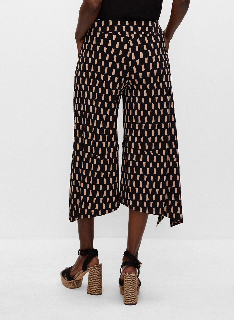 Geometric Print Gaucho Pants