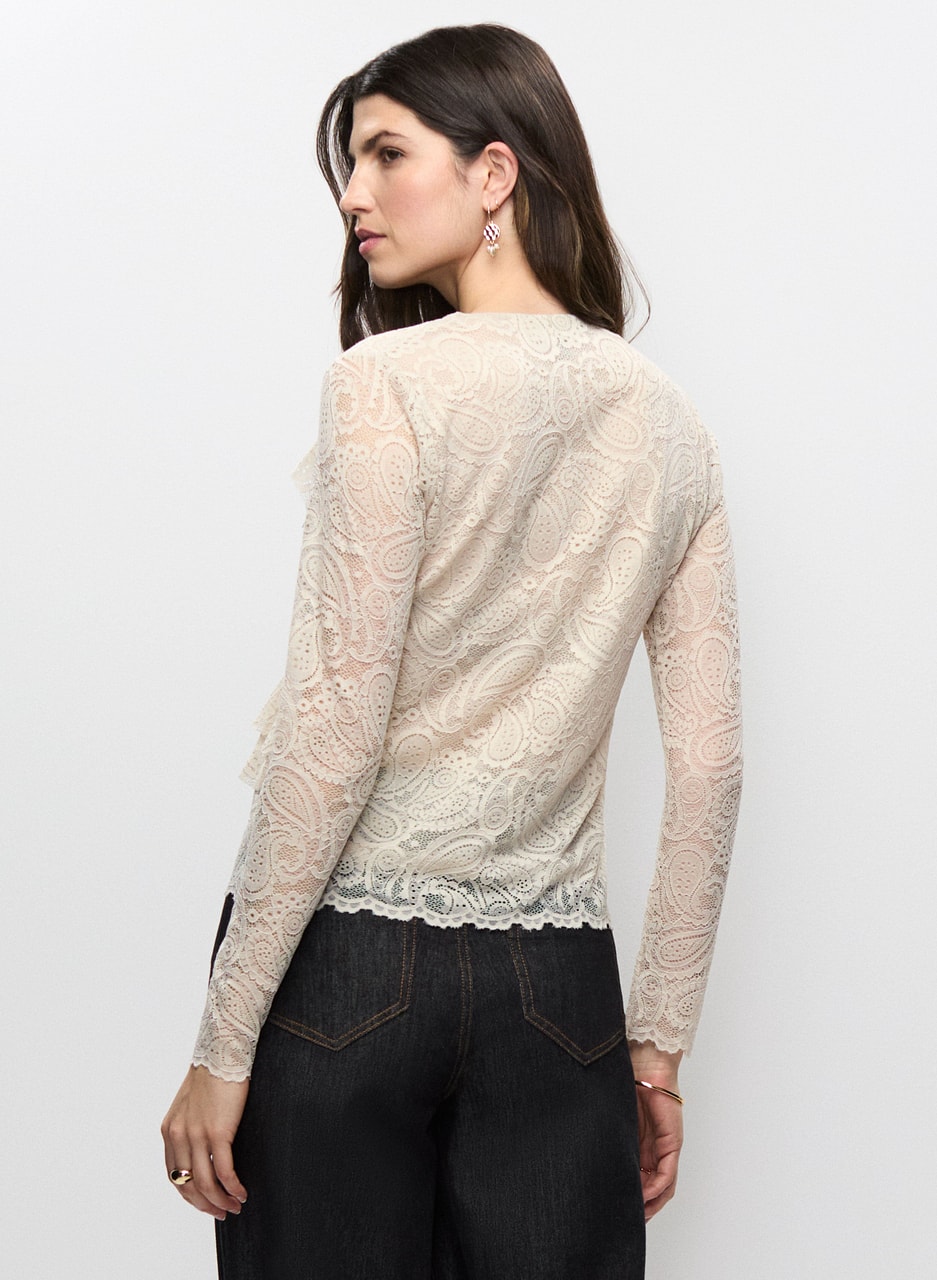 Ruffled Lace Top