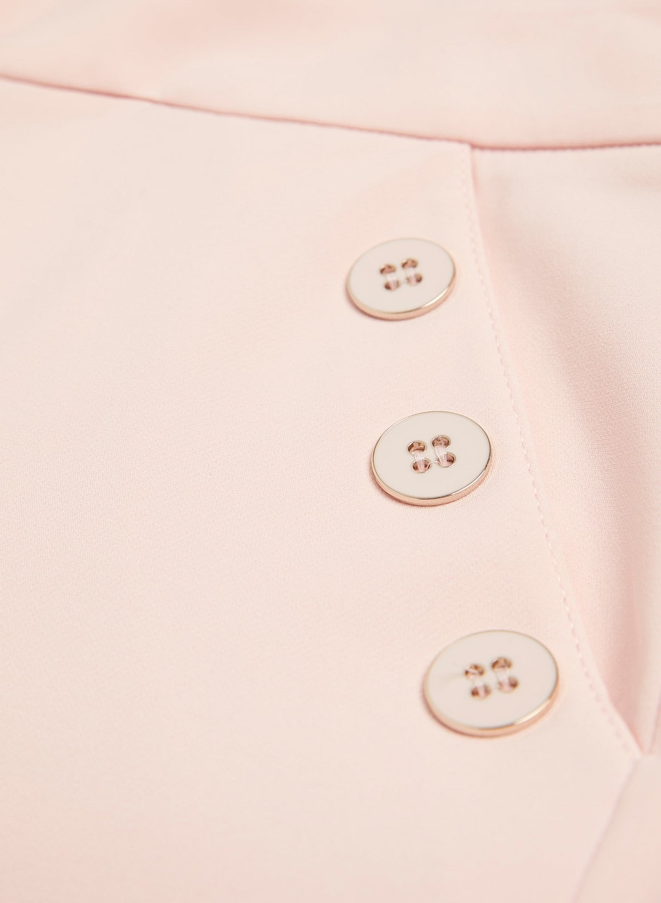 Button Detail Culotte Pants