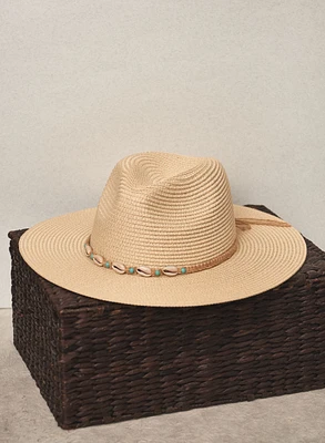 Shell Detail Panama Hat