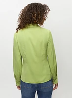 Long Sleeve Button Front Blouse