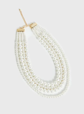 Multiple Row Pearl Necklace