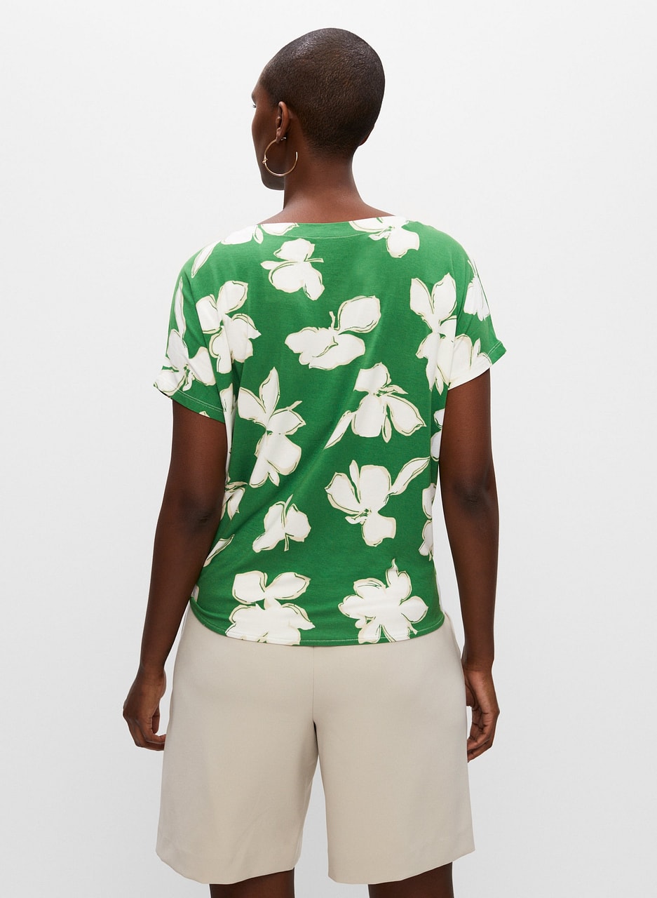 Floral Tie Detail Tee