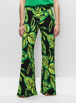 Joseph Ribkoff - Wide Leg Leaf Print Pants