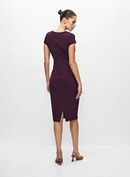 Wrap Style Zip Detail Dress