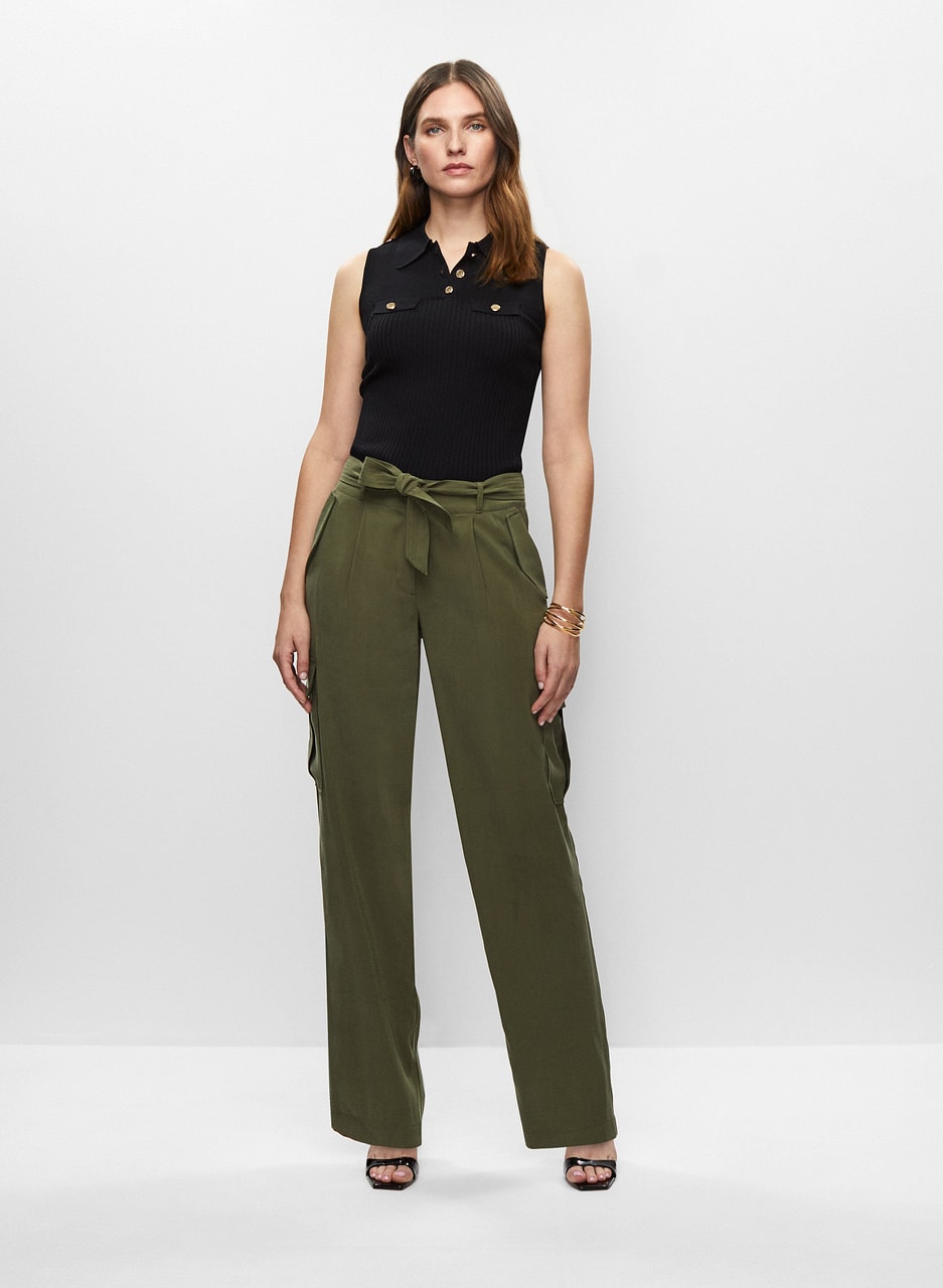 Sleeveless Top & Cargo Pants