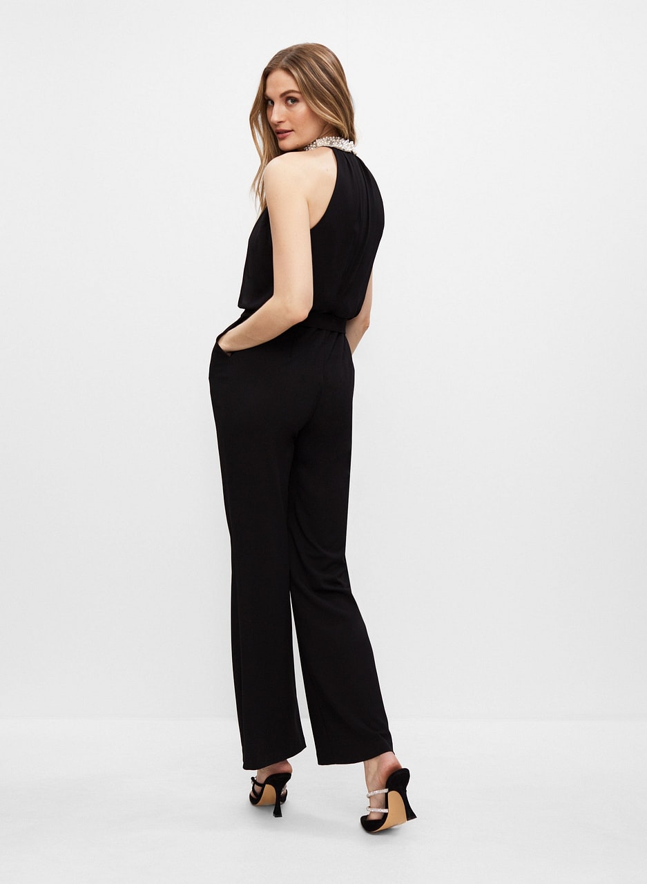 Adrianna Papell - Pearl Neck Jumpsuit