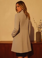 Structured Button Front Coat