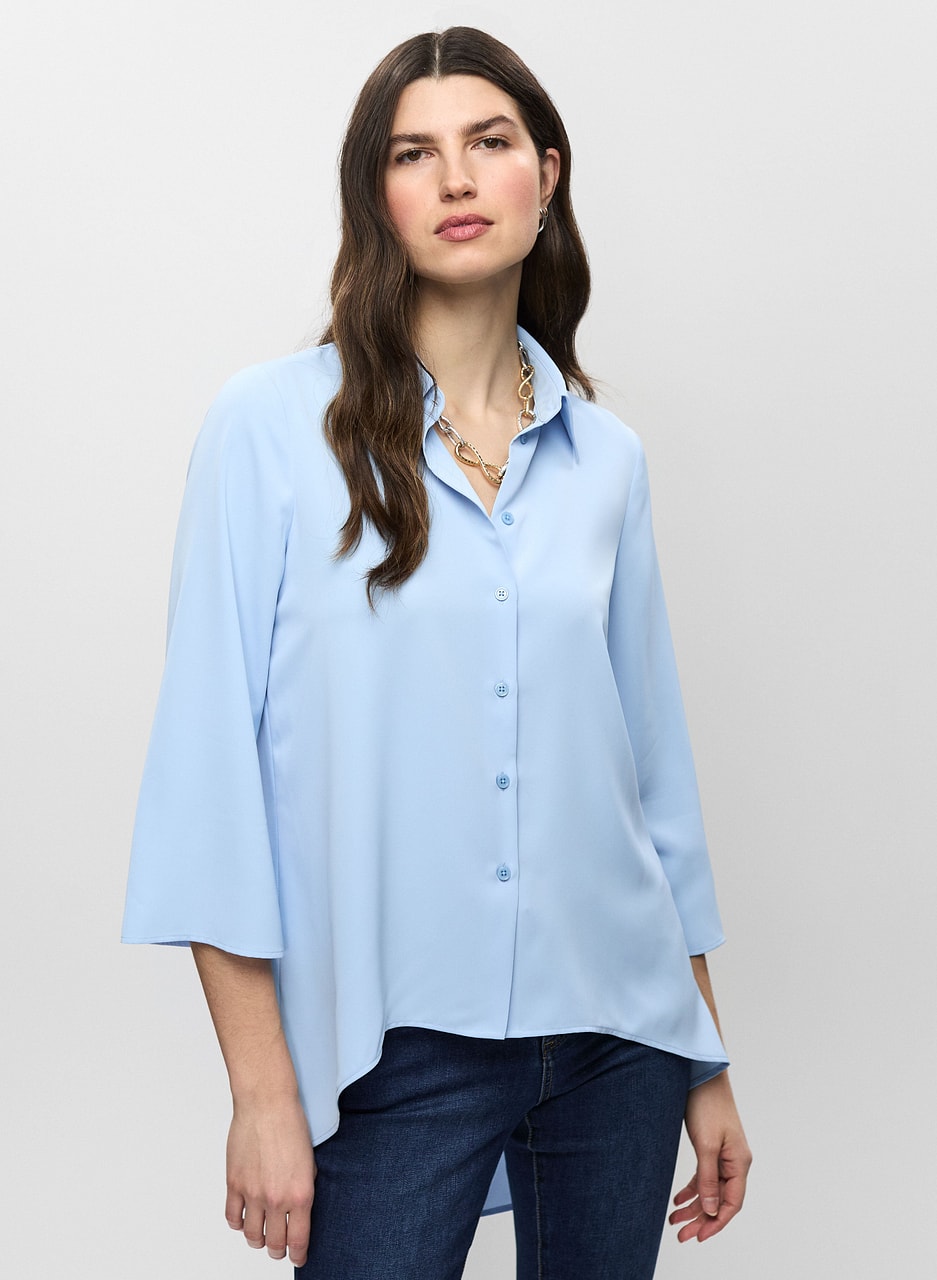 Asymmetric Button-Down Tunic