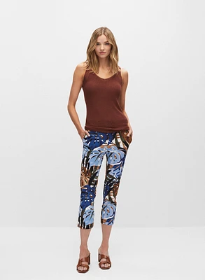 Tropical Print Capris