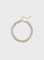 Two Tone Large Link Necklace