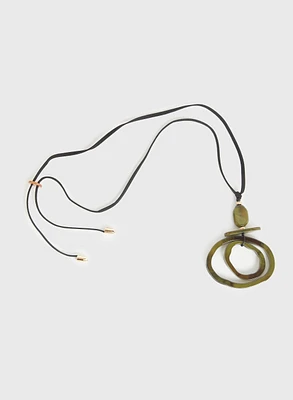 Large Circle Pendant Necklace