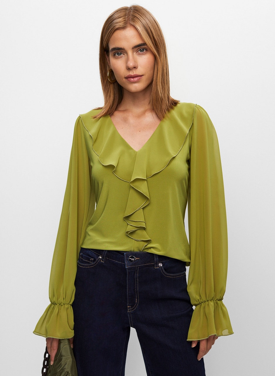 Cascading Ruffle Top