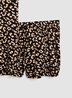 Leopard Print Heart Detail Pyjama Set