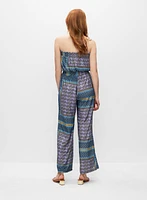 Patchwork Print Jumpsuit