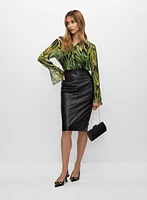 Vegan Leather Pencil Skirt