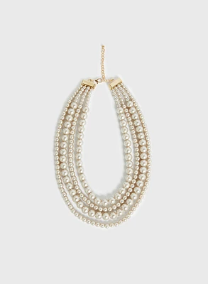 Multiple Row Pearl Necklace
