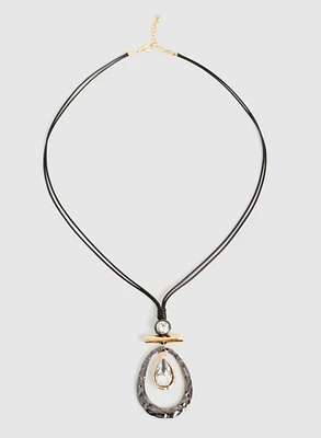 Open Oval Pendant Necklace