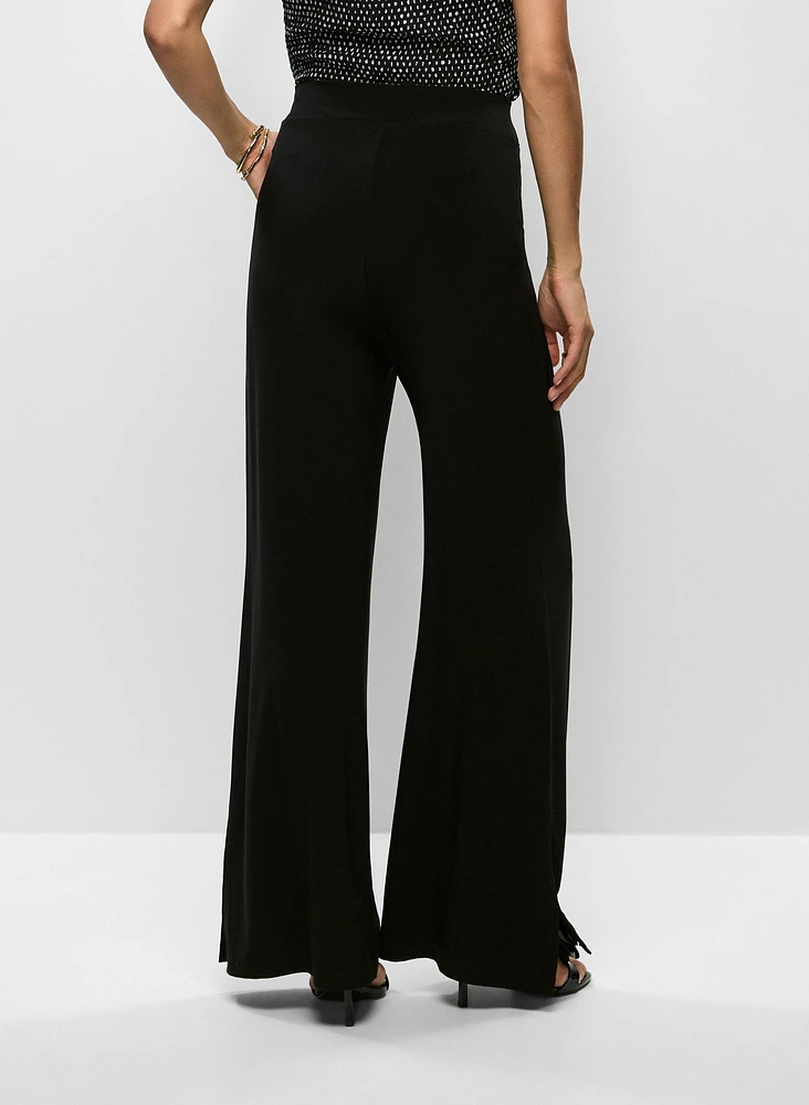 Wide Leg Pull-On Pants