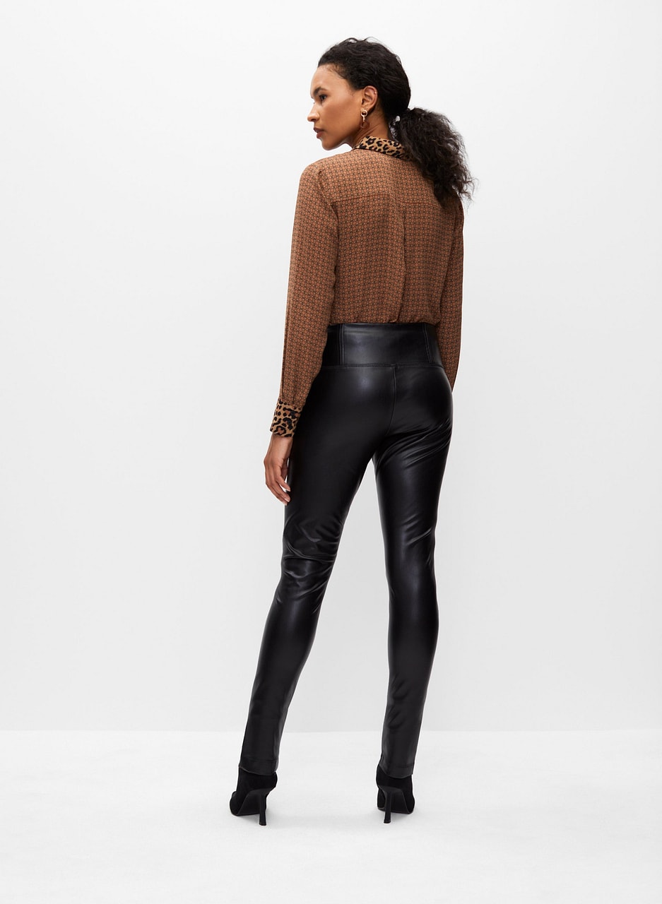 Vegan Leather Slim Leg Pants