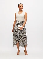 Leopard Print Tiered Skirt