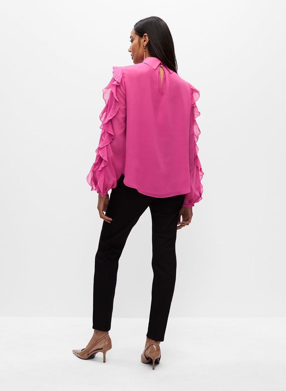 Ruffle Sleeve Blouse