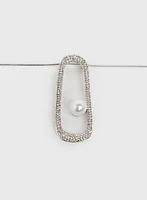 Crystal & Pearl Pendant Necklace