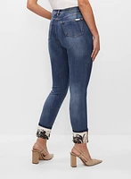 Joseph Ribkoff - Floral Cuff Jeans