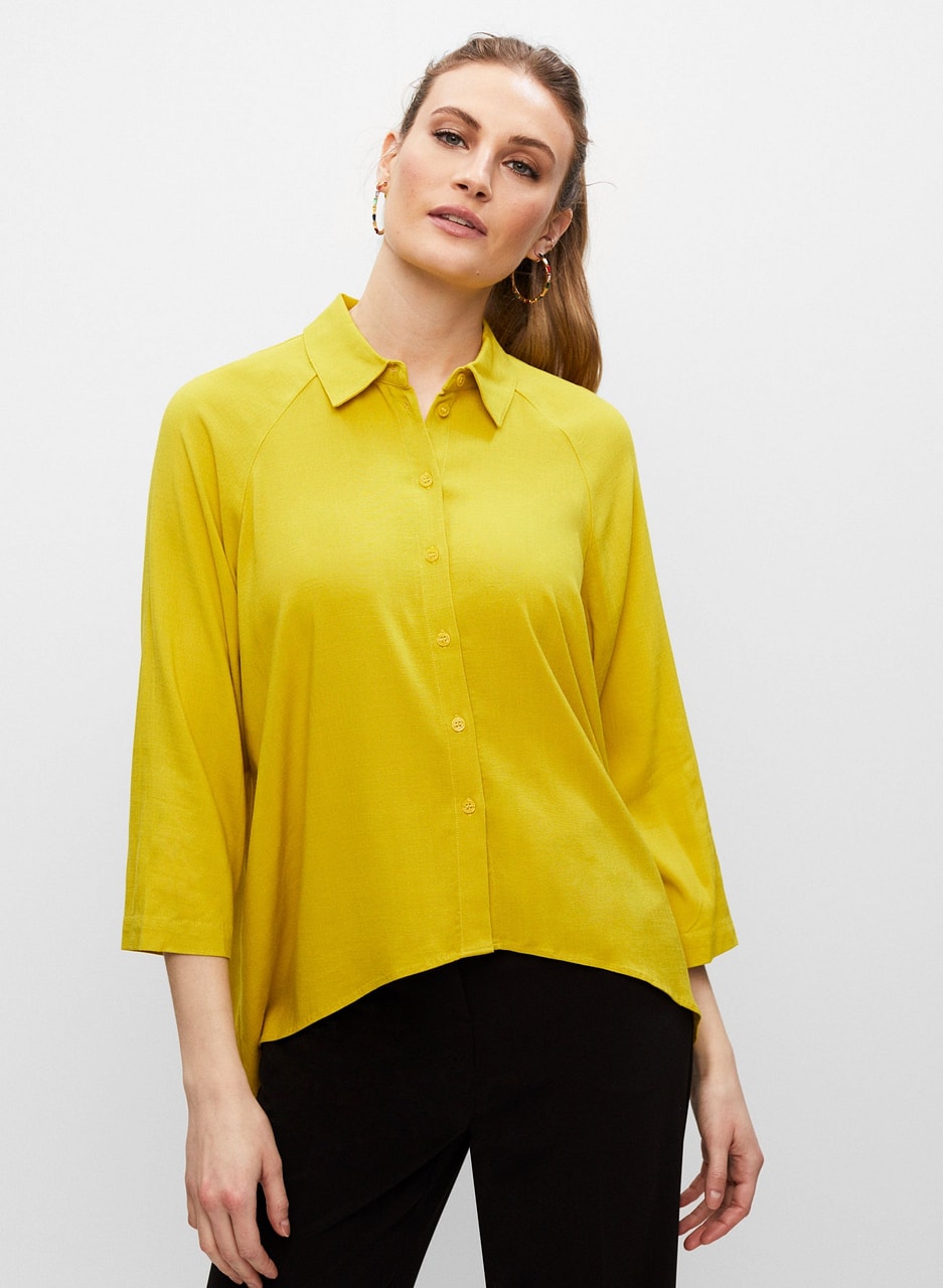 Textured Asymmetric Blouse