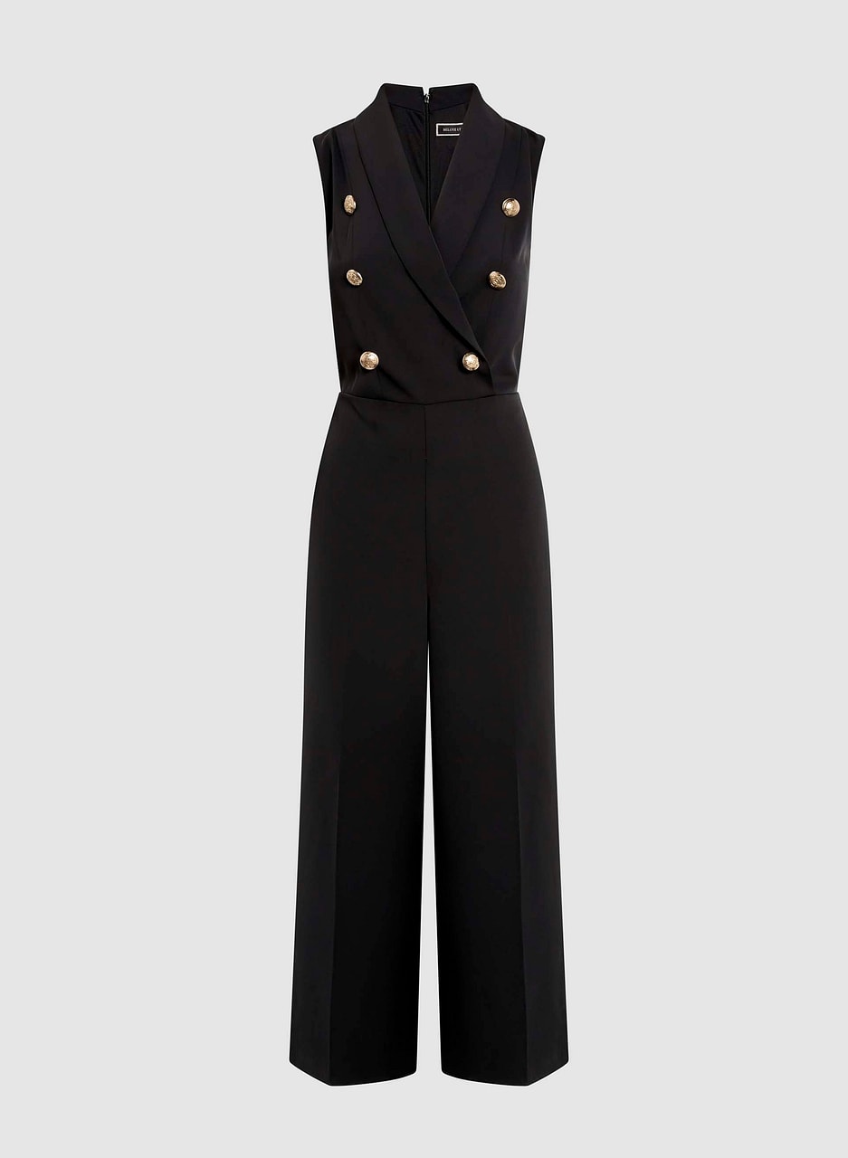 Double-Breasted Wide Leg Jumpsuit