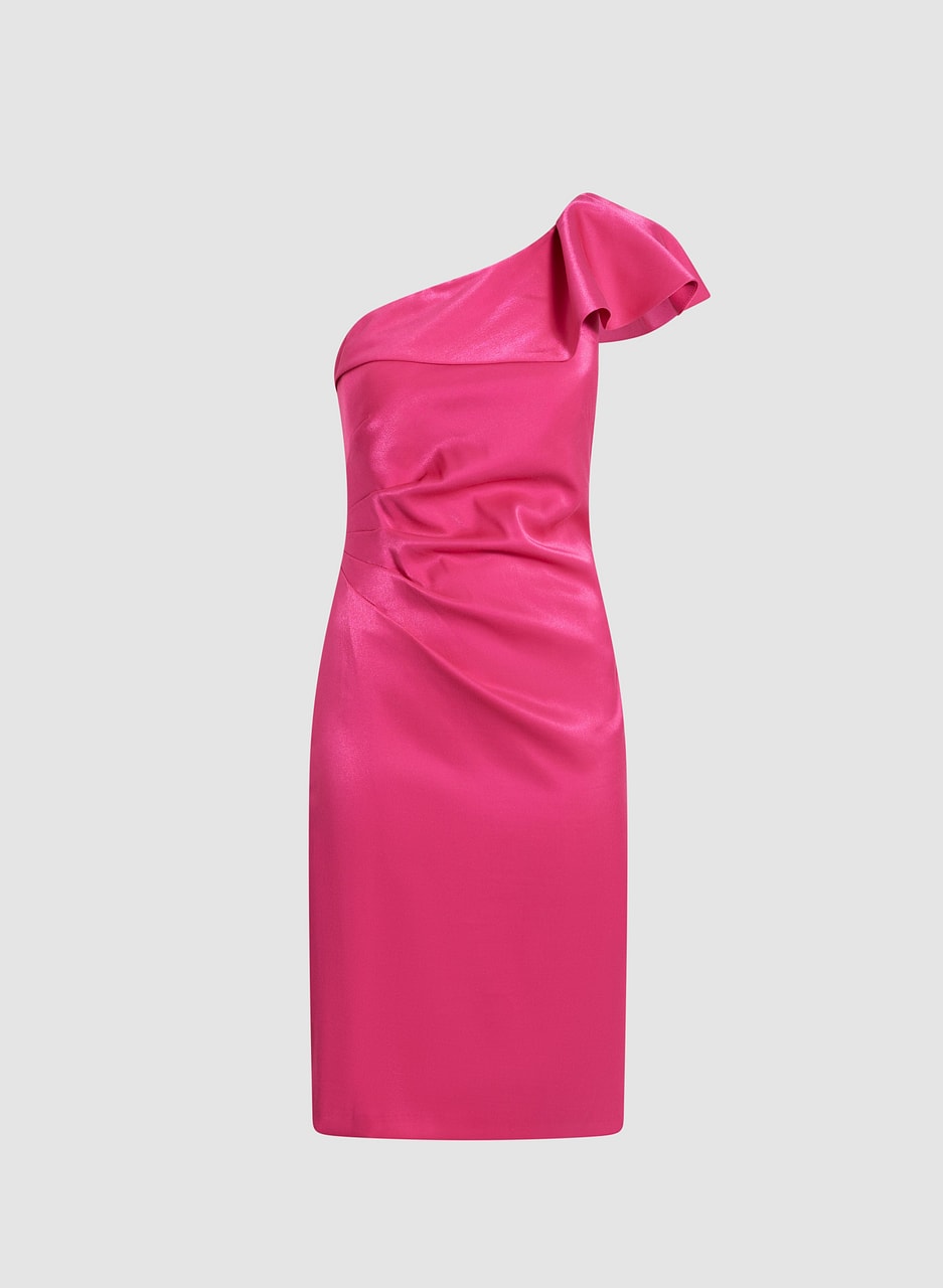 Satin One-Shoulder Dress