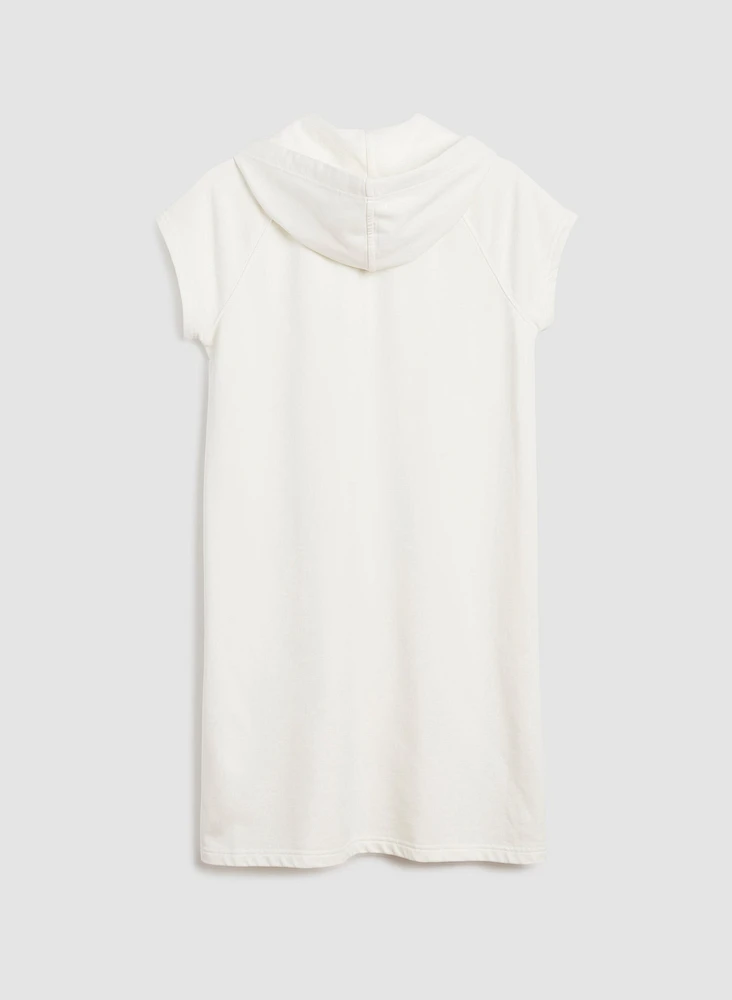 Short Sleeve Hooded Dress