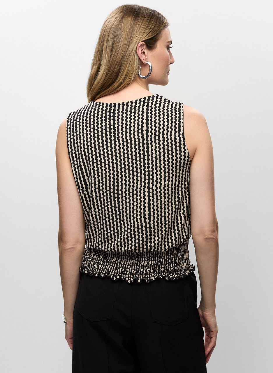 Geometric Print Sleeveless Top