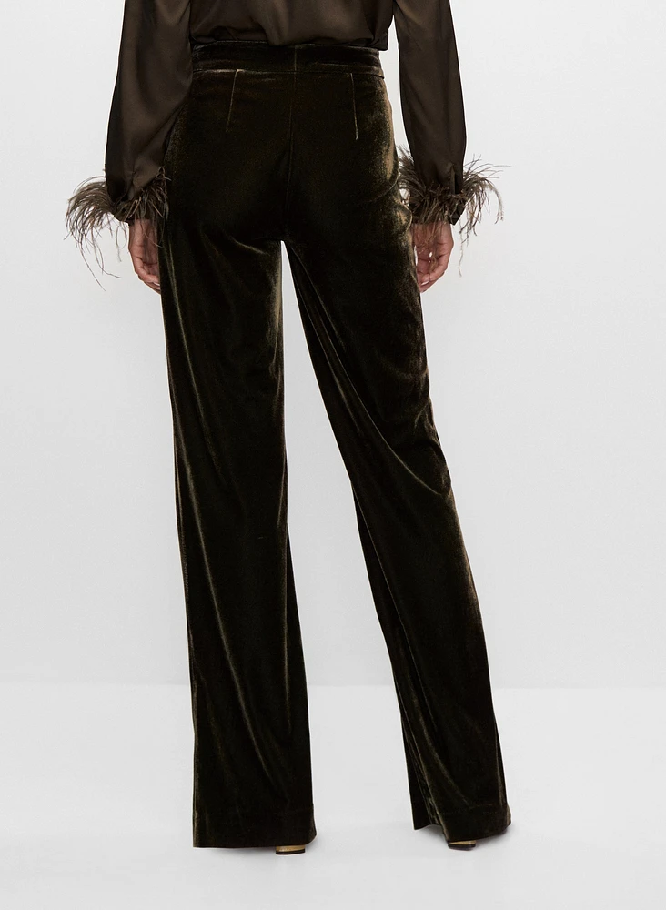 Velour Wide Leg Pants