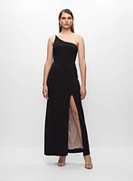 One-Shoulder Slit Dress