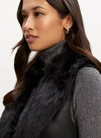 Sleeveless Faux Fur Jacket