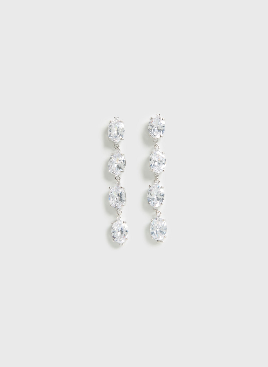 Linear Cubic Zirconia Earrings