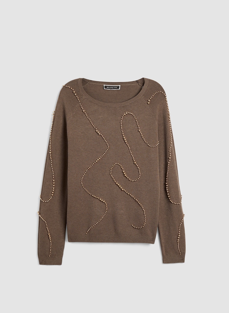 Bead Detail Long Sleeve Sweater