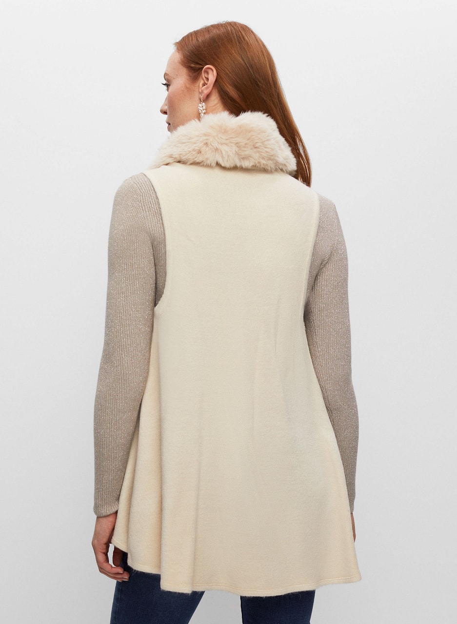 Joseph Ribkoff - Faux Fur Trim Vest